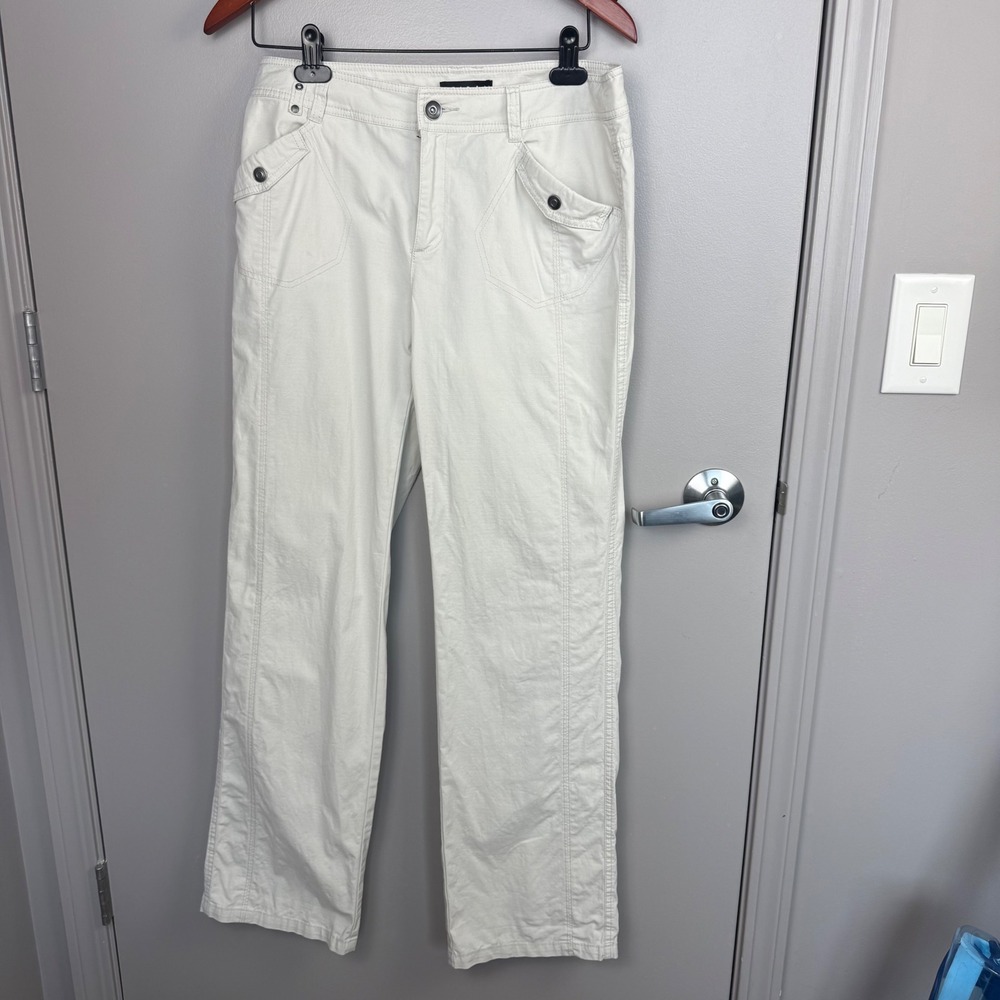 Tribal Cream Ripstop Cargo Pants Straight Leg Off-White Mid‎ Rise Size 32x32